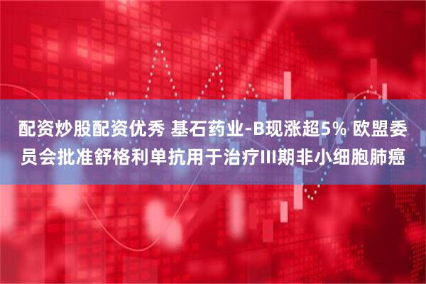 配资炒股配资优秀 基石药业-B现涨超5% 欧盟委员会批准舒格利单抗用于治疗III期非小细胞肺癌